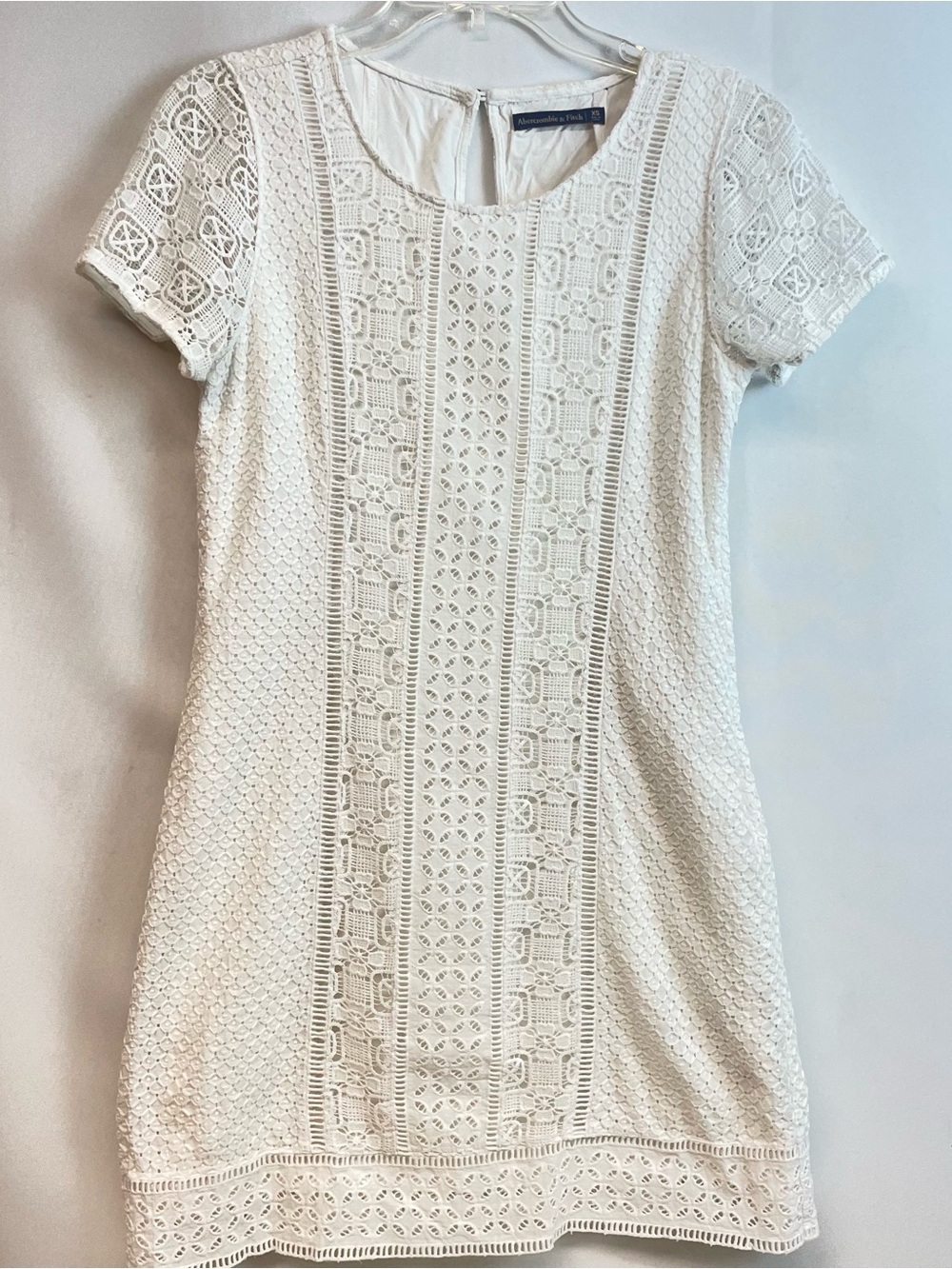 Abercrombie & Fitch White Crochet Lace Mini Dress Size XS
